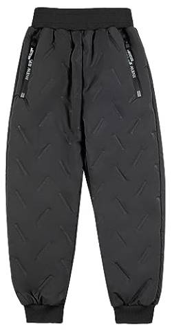 Adigau Softshellhose Kinder wasserdichte Skihose Gefütterte Thermohose Jungen Mädchen Warme Winddicht Winter Schneehose Outdoorhose Wanderhose Grau 7-8 Jahre von Adigau