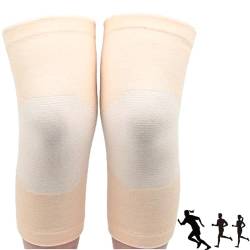 Bambus Sport & Kniebandage Mit Kompression, Arthritis Knieorthese Kniebandage Sport-Knieschoner Atmungsaktiv Und Bequem Für Damen Und Herren (L,Skin Tone) von AdinaS