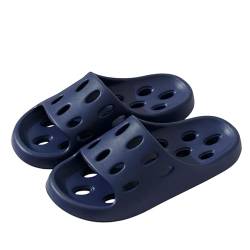 Adisputent Unisex Badelatschen Badeschuhe Damen Herren Badeschlappen Schlappen Schnell Trocknende Duschhausschuhe EVA Leichte Sohle Slide Rutschfeste Badeschuhe Sommer B Marine Blau 4041 von Adisputent