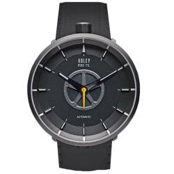 Adley FIXI-T1 Automatik Edestahl Schwarz Gelb Saphir Silikon Herren Uhr von Adley