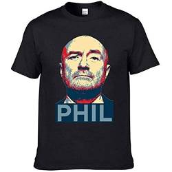 Phil Collins Against All Odds T Shirt Mens Round Neck Short Sleeve Cotton T-Shirt Cool Bottoming T Shirt Fashion s Clothing Black L von Admit