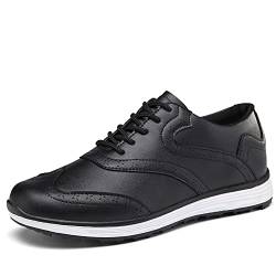 Adoff Golf Schuhe Herren Anti-Skid Wasserdicht Atmungsaktive Turnschuhe Bequeme atmungsaktive Golfschuhe (44,Schwarz) von Adoff