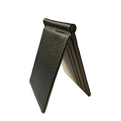 Adoorniequea Männer Slim Bifold Brieftasche Tragbare Vordertasche Kurze PU Geldbörse Kreditkartenhalter Dollar Clip, Grün, grau, 11.3*8*2cm von Adoorniequea