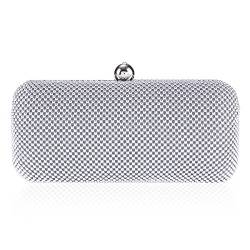 Adoptfade Damen Clutch Elegant Handtasche Für Hochzeit Abend,Silber von Adoptfade