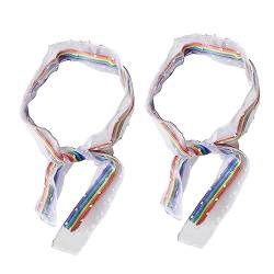 Adorainbow 1 Regenbogen-stirnband Elastisches Stirnband Aus Draht Haargummis Für Damenhaar Haarbänder Für Damenhaar Diademe Für Frauen Spitzenstirnbänder Seidentuch Stoff Elastizität Mädchen von Adorainbow