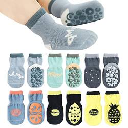 Adorel Baby Stoppersocken Baumwolle Antirutsch Krabbelsocken ABS Socken 6er-Pack Frucht 16-20 EU (Herstellergröße S) von Adorel