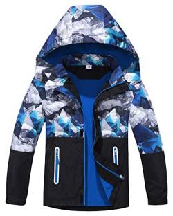 Adorel Jungen Regenjacke Wasserabweisend mit Futter Hellblau 140 EU (Herstellergröße 140) von Adorel