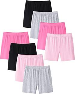 Adorel Mädchen Kurz Leggings Sommer Dünn Shorts Unter Rock Unterhosen 8er-Pack Mehrfarbig 122-128 EU (Herstellergröße 130) von Adorel