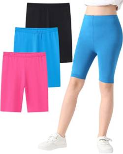 Adorel Mädchen Shorts Sommer Sport Kurz Hosen Leggings Radlerhose 3er-Pack Abendsonne 134-140 (Herstellergröße 140) von Adorel