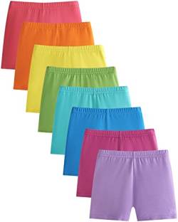 Adorel Mädchen Shorts Unterrock Sommer Kurz Dünn Leggings Radlerhosen 8er-Pack Regenbogen 10-11 Jahre (Herstellergröße 170) von Adorel