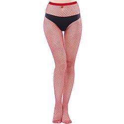 Adove Netzstrumpfhose Damen, Sexy Netzstrümpfe, YW135, Einheitsgröße, red-M von Adove