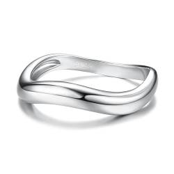 Adramata 14K vergoldeter gewellter stapelbarer Ring für Damen, Ring aus S925-Sterlingsilber, gedrehtes Wellenband, Silber/Gold-Ewigkeitsringe für Damen,10 von Adramata