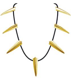 Adramata Herren Halskette für Cosplay Herren Anhänger Halskette Silber Goldton Halloween Party Halskette für Männer, Jungen Cosplay Schmuck,G von Adramata