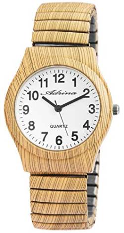 Adrina Damen - Armbanduhr Edelstahl Zugarmband Analog Quarz 1700045 (Beige) von Adrina