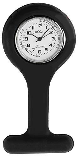 Adrina Unisex – Uhr Krankenschwesteruhr Silikon Ansteckuhr Analog Quarz 4100006-004 von Adrina