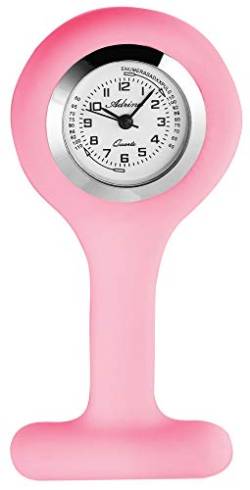 Adrina Unisex – Uhr Krankenschwesteruhr Silikon Ansteckuhr Analog Quarz 4100007-002 von Adrina