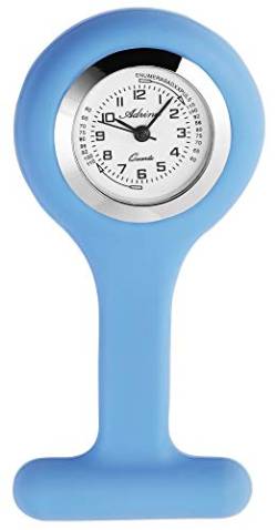 Adrina Unisex – Uhr Krankenschwesteruhr Silikon Ansteckuhr Analog Quarz 4100007-003 von Adrina