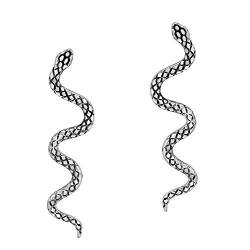 AeraVida Edgy Crawling Serpent 925 Sterling Silber gewickelte Schlangenpfosten Ohrringe | Lässige Sterling Silber Ohrstecker für Frauen | Schmuck Geschenk für alle Anlässe von AeraVida