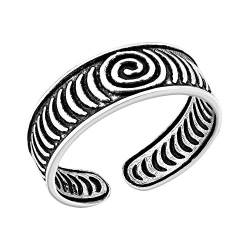 Hypnotic Spirale 925 Sterling Silber Zehenring oder Pinky Ring von AeraVida