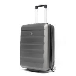 Aerolite Ryanair Reisekoffer mit 2 Rädern, maximale Zulassung, 40 l, Hartschale, 55 x 40 x 20 cm, auch zugelassen für easyJet, Jet2 und mehr, Anthrazit, 55 cm, 2 W, 21, Handgepäck von Aerolite