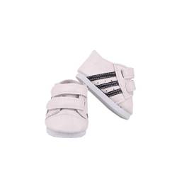 Aeromdale Puppenschuhe Gestreifte Sneakers Casual Lazy Schuhe für 18 Zoll American Doll Mädchen 43 cm Puppe - Weiß - 1 Paar von Aeromdale
