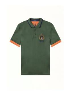 Aeronautica Militare PO1761 Herren-Poloshirt, Piqué, Trikot, T-Shirt, Kurzarm, dreifarbige Pfeile, grün, XL von Aeronautica Militare