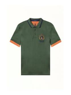 Aeronautica Militare PO1761 Herren-Poloshirt, Piqué, Trikot, T-shirt, kurzärmelig, Pfeile Tricolori, grün, Medium von Aeronautica Militare