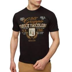 Aeronautica Militare T-Shirt Herren TS2221 Tricolori Pilot Pfeile, 34300 Schwarz, 56 von Aeronautica Militare