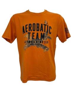Aeronautica Militare T-Shirt TS2219, Orange für Herren, T-Shirt, Poloshirt, Orange, 56 von Aeronautica Militare