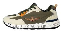 Sneaker Aeronautica Militare ecosuede/ nylon verde militare US24AR09 241SC276CT3332 45 von Aeronautica Militare