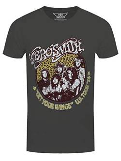 Aerosmith 'Get Your Wings Cheetah' (Charcoal) T-Shirt (small) von Aerosmith