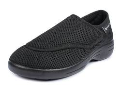 Aerosoft Reha-Halbschuh Stretch 17 Damen Herren Weite G-H Klettverschluss rutschhemmend (schwarz, Numeric_41) von Aerosoft