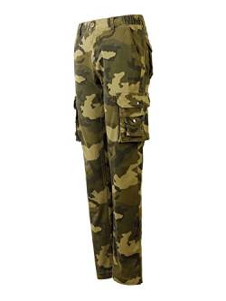 Camouflage Hose Damen Cargohose Strecken Arbeitshose Cargo Hose Damen y2k schlanke Passform Mehrere Taschen Camo M US 12 - DE 40 von Aeslech