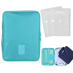 Hemdentasche für Koffer, Hemden Packtasche Portable Hemd Reisetasche Anti Falte Hemdtasche Knitterfrei für Koffer Hemd Aufbewahrung für Reisegeschäft (Blau) von AffeGifts