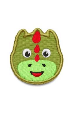 Affenzahn Klett Badge mit verschiedenen Tiermotiven, geeignet für den Daydreamer Abenteuer Rucksack Drache - Grün von Affenzahn