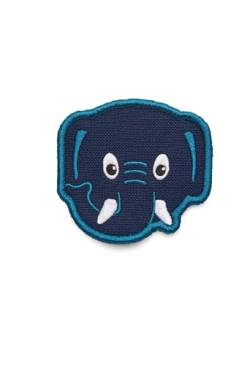 Affenzahn Klett Badge mit verschiedenen Tiermotiven, geeignet für den Daydreamer Abenteuer Rucksack Elefant - Blau von Affenzahn