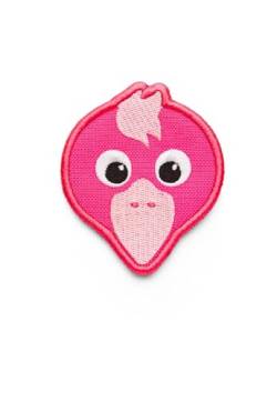 Affenzahn Klett Badge mit verschiedenen Tiermotiven, geeignet für den Daydreamer Abenteuer Rucksack Flamingo - Pink von Affenzahn