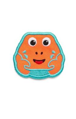 Affenzahn Klett Badge mit verschiedenen Tiermotiven, geeignet für den Daydreamer Abenteuer Rucksack Krabbe - Orange von Affenzahn
