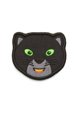 Affenzahn Klett Badge mit verschiedenen Tiermotiven, geeignet für den Daydreamer Abenteuer Rucksack Panther - Schwarz von Affenzahn
