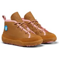 Affenzahn Mid Boot Winterschuh Leder Easy Brown Pink Cat von Affenzahn