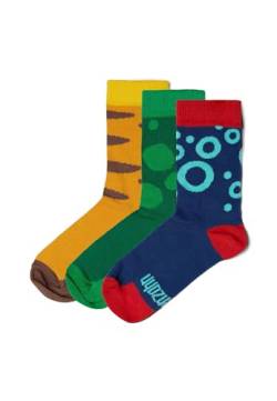 Affenzahn Socken 3er Pack superweich farbenfroh aus Bio-Baumwolle Tiger Frosch Oktopus - Bunt von Affenzahn