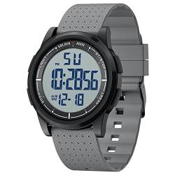 Affute Uhren Herren & Damen Minimalistisch Sport 5ATM Schwimmen Digital wasserdichte Armbanduhr, Ultra-Dünne Weitwinkel-Display Gummi-Armband Armbanduhr für Jungen Mädchen von Affute