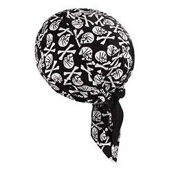 Afinder Unisex Bandana Cap Sport Kopftuch Modische Skelette Kopfband Biker Hat Baumwolle Piratentuch UV Schutz Schnelltrocknend für Biking Fahrrad Motorrad Radsport von Afinder