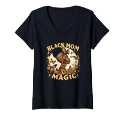 Damen Black Mom Magical, African Mom T-Shirt mit V-Ausschnitt von Afro Pride Merch