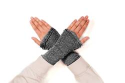 Aga's Own Warmers for Women – Fingerlose Handwärmer – Handschuhe für drinnen und draußen, fingerlose Handschuhe - Armwärmer - Goth Accessoires – Dunkel Grau von Aga's Own