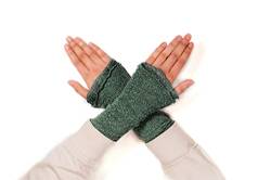 Aga's Own Warmers for Women – Fingerlose Handwärmer – Handschuhe für drinnen und draußen, fingerlose Handschuhe - Armwärmer - Goth Accessoires – Petrol von Aga's Own