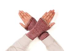 Aga's Own Warmers for Women – Fingerlose Handwärmer – Handschuhe für drinnen und draußen, fingerlose Handschuhe - Armwärmer - Goth Accessoires – Rosé von Aga's Own