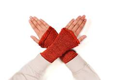 Aga's Own Warmers for Women – Fingerlose Handwärmer – Handschuhe für drinnen und draußen, fingerlose Handschuhe - Armwärmer - Goth Accessoires – Rost von Aga's Own