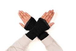 Aga's Own Warmers for Women – Fingerlose Handwärmer – Handschuhe für drinnen und draußen, fingerlose Handschuhe - Armwärmer - Goth Accessoires – Schwarz von Aga's Own