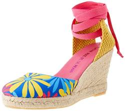 Agatha Ruiz de la Prada Damen Agatha 120 Keilsandale, Blau, Blumen, Mehrfarbig, 36 EU von Agatha Ruiz de la Prada